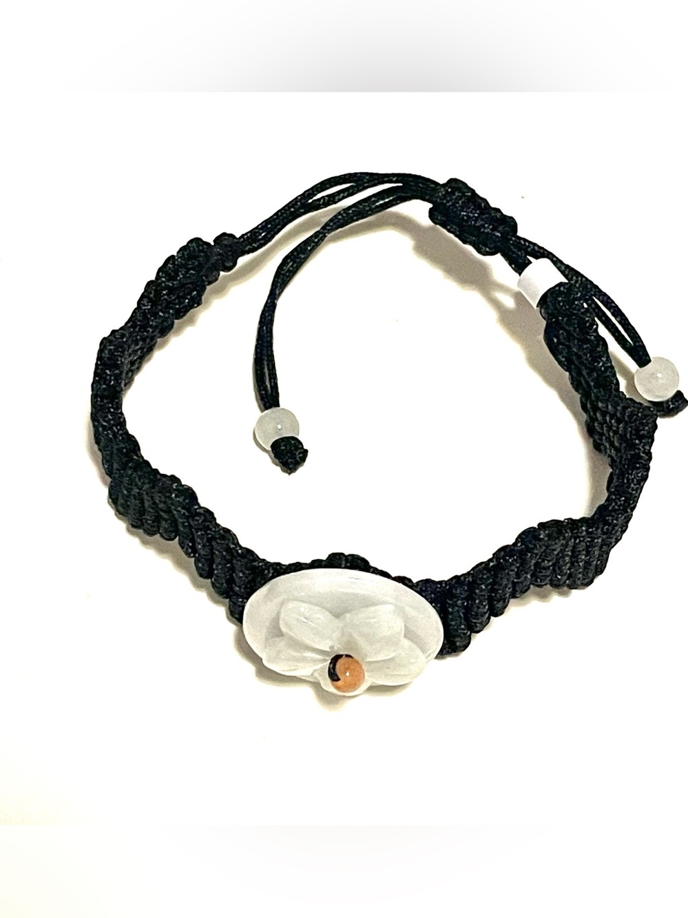 Jade Floral Adjustable Bracelet